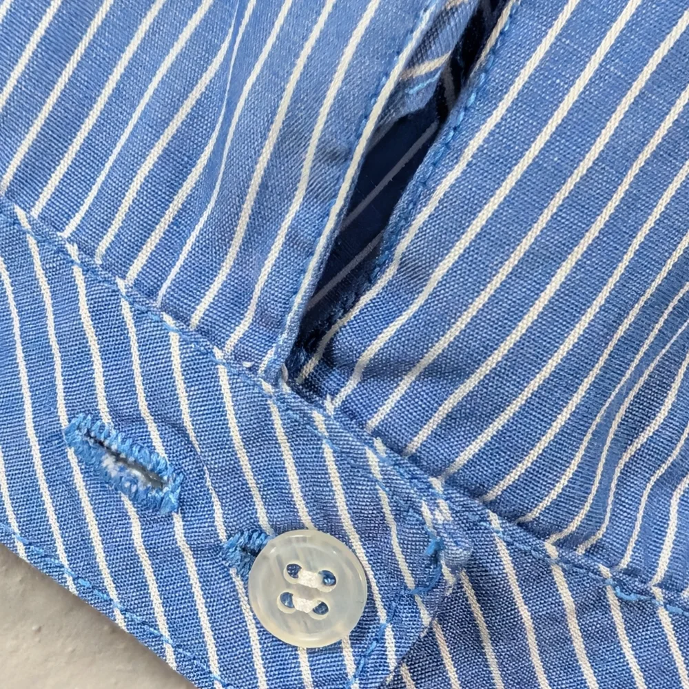 Diane Von Furstenberg Light Blue Pinstripe Shirt